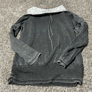 Chance or Fate lace cowl neck sweatshirt